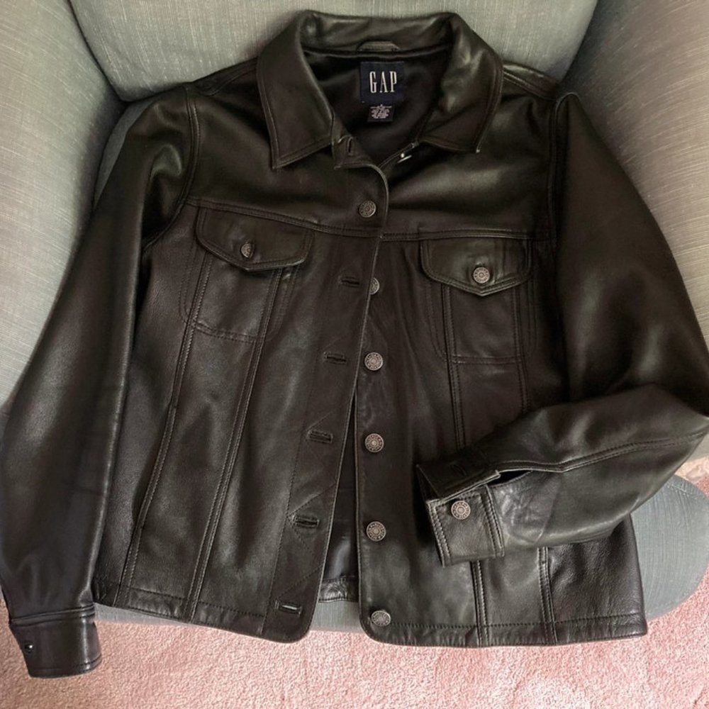 Classic Gap Leather Jean jacket